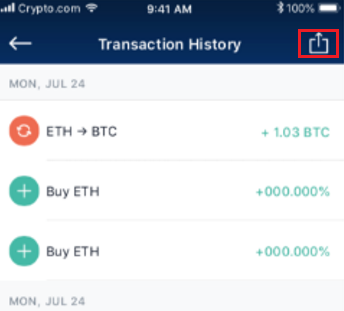 Crypto.com transaction history