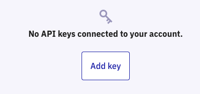 Kraken API no key connected