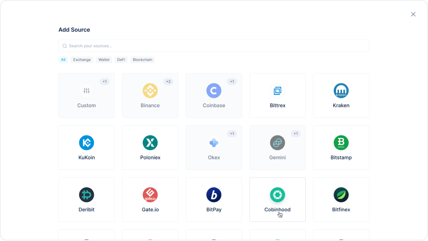 Connect your exchanges and wallets to CoinLedger 