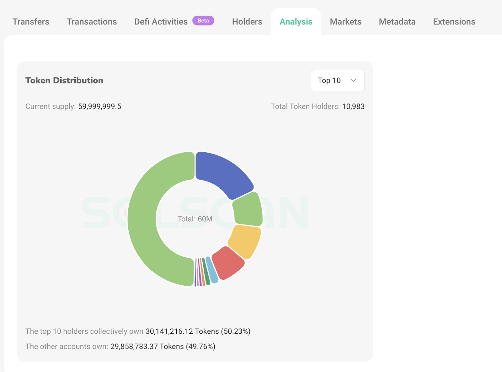 Solscan token distribution